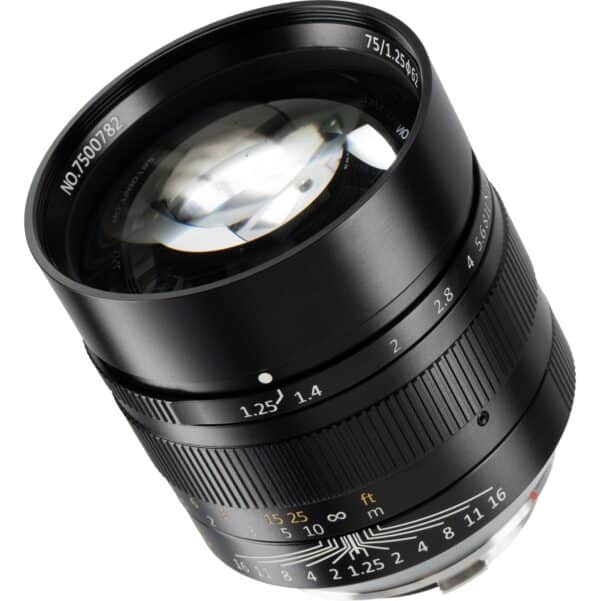 7Artisans 75mm f/1.25 MkII-Leica M-Mount - Black