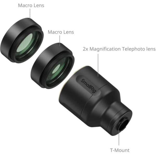 SmallRig 5334 2× Magnification Telephoto & Macro Lens Kit...