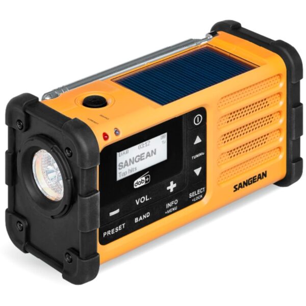 Sangean MMR-88 DAB+ (USB-C) gelb Notfall/Kurbel/Solar Radio - Afbeelding 2
