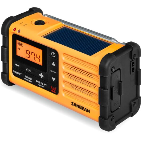 Sangean MMR-88 (USB-C) geel Noodradio/Kurbel/Solar Radio - Afbeelding 4