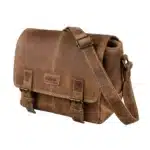 Dörr Kapstadt Leather Photo Bag Small Wide Cognac