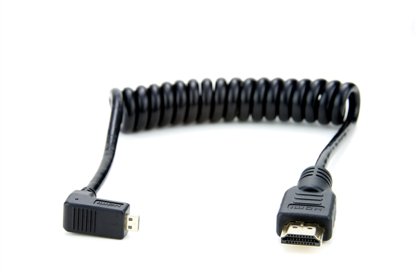Atomos Micro HDMI - Full HDMI 50cm Coiled Right angle