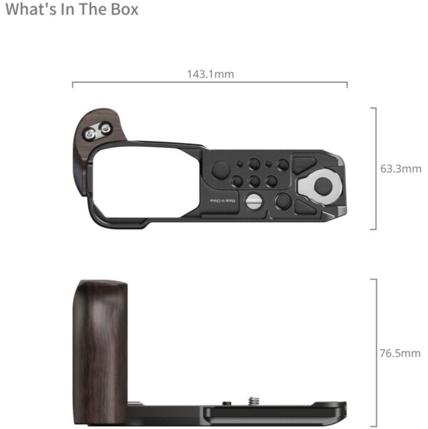 SmallRig 5906 L-Shaped Mount Plate w/ Wooden Handle For N...