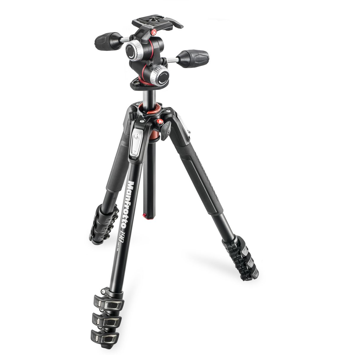 Manfrotto 190 alu 4 section kit 3w head
