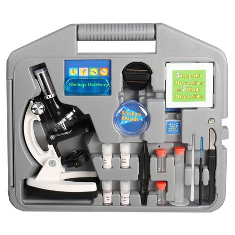 Byomic Junior Microscoopset 100, 400 en 900x in Koffer