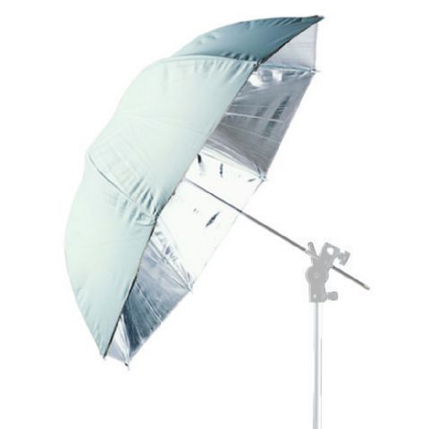 FE UR-T86S Jumbo Flitsparaplu Zilver/Wit 216 cm