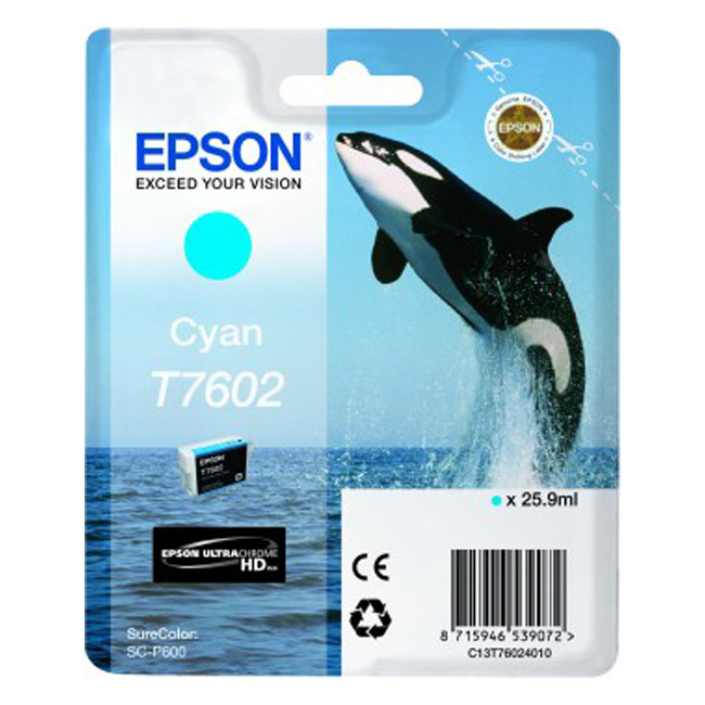 Epson Inktpatroon T7602 Cyaan high capacity 25