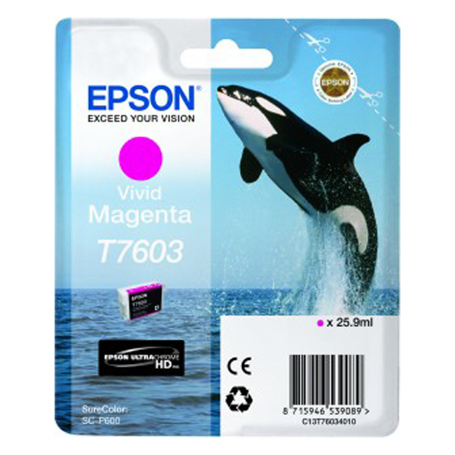 Epson Inktpatroon T7603 vivid magenta high capacity 25