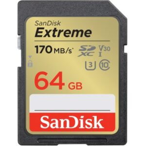 SanDisk Extreme 64B SDHC Memory Card 170/80 MB/s V30