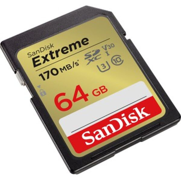 SanDisk Extreme 64B SDHC Memory Card 170/80 MB/s V30