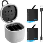 Telesin Allin Charger Box + 3x accu - GoPro Hero 9/10/11/12