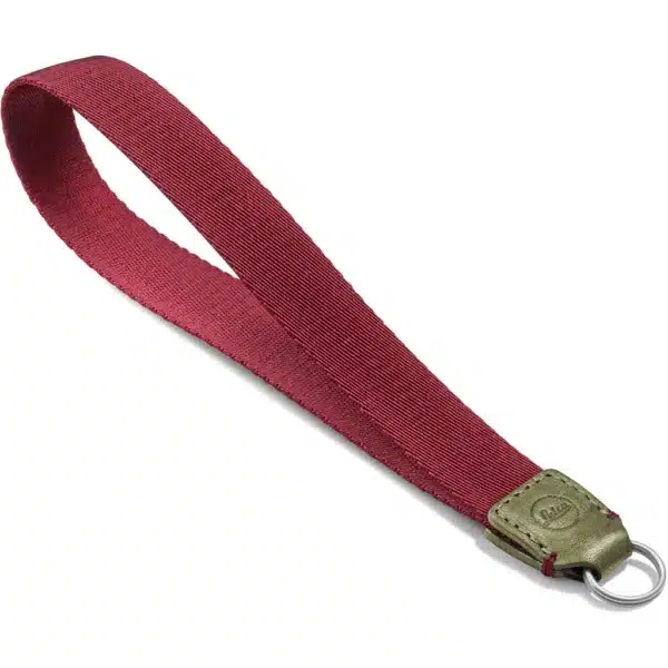 Leica Wrist Strap, fabric, leather, olive - burgundy D-Lux 8