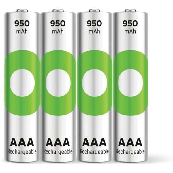 GP AAA Battery Rechargeable NiMH 950 mAh ReCyko 1.2V 4 PCs