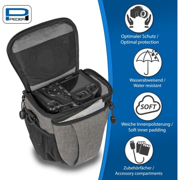 PEDEA Camera-Medium Holster Bag Fashion Pro (Light) Grey