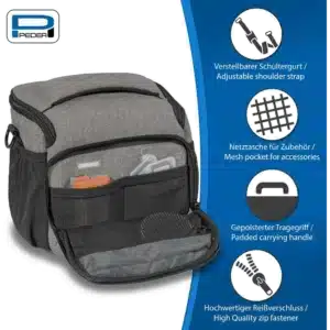 PEDEA Camera Bag Large Fashion Pro (Light) Grey