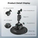 SmallRig 5856B 6 Suction Cup Support For Action Cameras