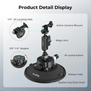 SmallRig 5856B 6 Suction Cup Support For Action Cameras