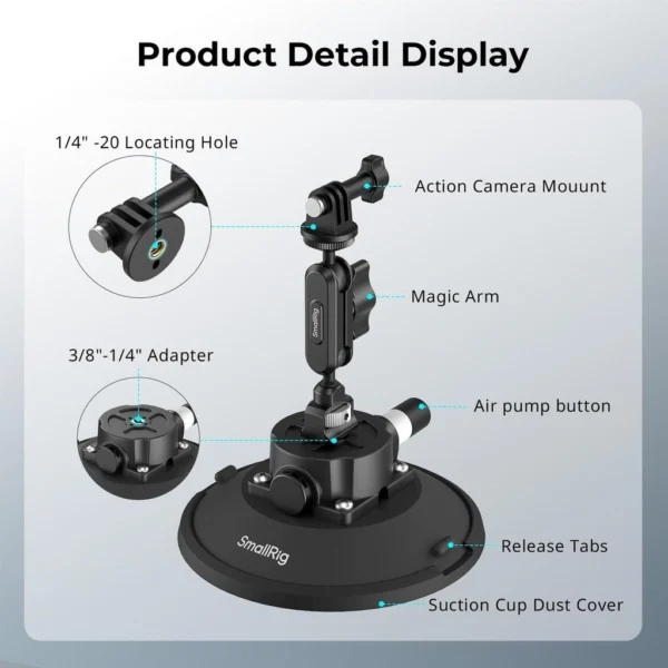 SmallRig 5856B 6 Suction Cup Support For Action Cameras