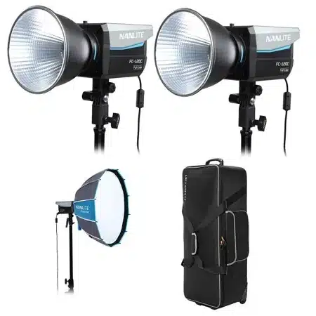 Nanlite FC-120C LED RGBW Spot Light Dual Kit (w/ Softbox ...