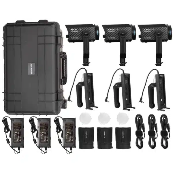 Nanlite Forza 60C Rgblac LED Triple Kit (w/ Softbox Fresn...