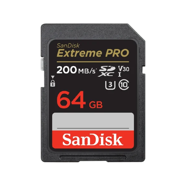 SanDisk SDXC Extreme PRO 64GB UHS-I-V30-U3-200/90MB/s-4K UHD