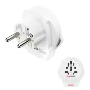 Hama Reisadapter World To Europe USB For 2-EN 3-POLE Devices 1X USB