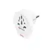 Hama Reisadapter World To Europe USB For 2-EN 3-POLE Devices 1X USB