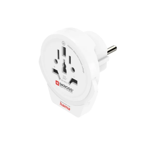 Hama Reisadapter World To Europe USB For 2-EN 3-POLE Devices 1X USB
