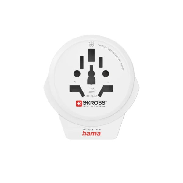 Hama Reisadapter World To Europe USB For 2-EN 3-POLE Devices 1X USB