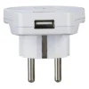 Hama Reisadapter World To Europe USB For 2-EN 3-POLE Devices 1X USB