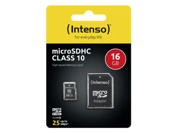 Intenso microSDHC Card 16GB C10 UHS-I Premium with Adapter