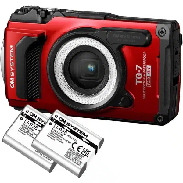 OM SYSTEM TG-7 Micro Adventures Kit TG-7 Red 2x LI-92B LG-1