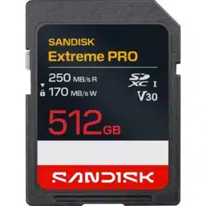 SanDisk SDXC Extreme PRO 512GB UHS-I-V30-U3-250/170MB/s-4K UHD