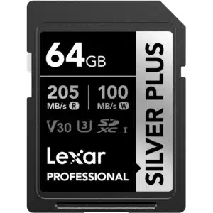 Lexar SD Silver Plus UHS-1 64GB V30 R205/W150MB/s
