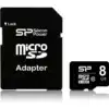 Sillicon Power 8 gb Micro sd + adapter