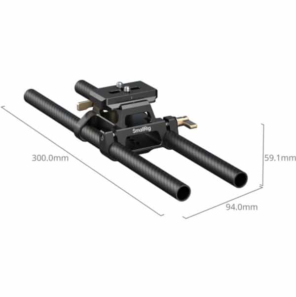 SmallRig 6761 Arca-Type Mount Plate w/ 15mm Dual Rod Clamp